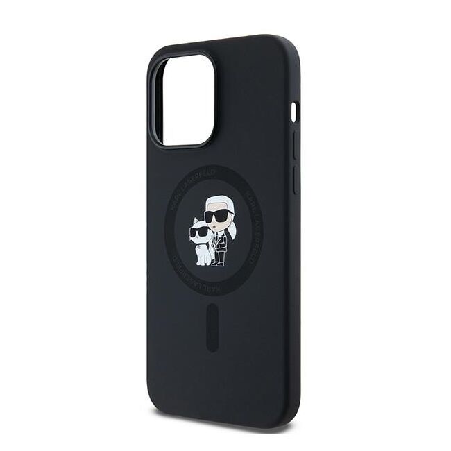 Husa pentru  iPhone 14 Pro Max Karl Lagerfeld - Silicone MagSafe - negru denim