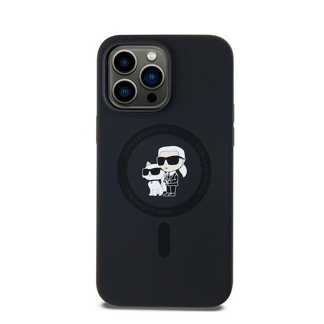 Husa pentru  iPhone 14 Pro Max Karl Lagerfeld - Silicone MagSafe - negru denim