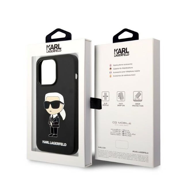 Husa pentru  iPhone 14 Pro Max Karl Lagerfeld - Silicone MagSafe - negru