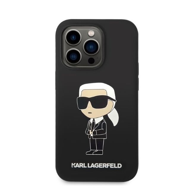 Husa pentru  iPhone 14 Pro Max Karl Lagerfeld - Silicone MagSafe - negru