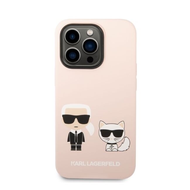 Husa pentru  iPhone 14 Pro Max Karl Lagerfeld - Silicone MagSafe - roz deschis
