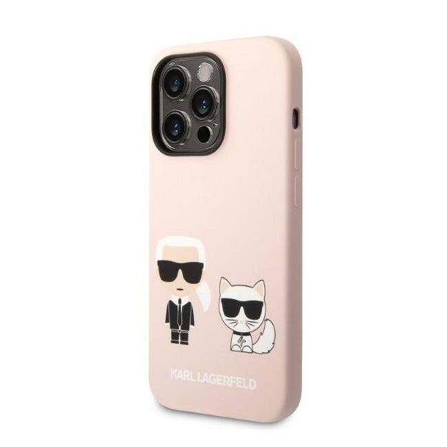 Husa pentru  iPhone 14 Pro Max Karl Lagerfeld - Silicone MagSafe - roz deschis