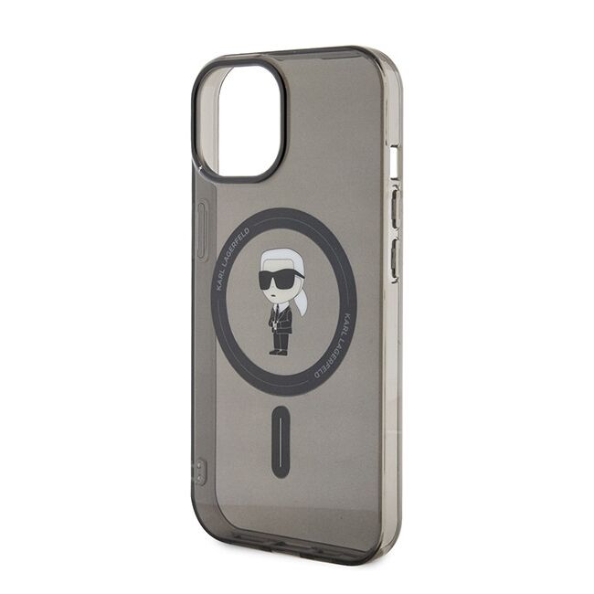 Husa pentru  iPhone 15 Karl Lagerfeld - IML MagSafe - negru denim