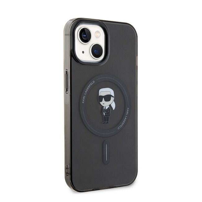 Husa pentru  iPhone 15 Karl Lagerfeld - IML MagSafe - negru denim