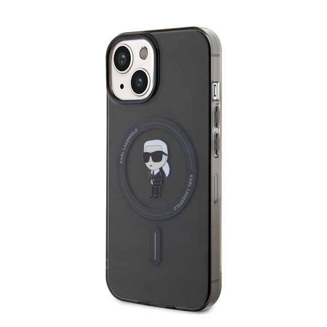Husa pentru  iPhone 15 Karl Lagerfeld - IML MagSafe - negru denim