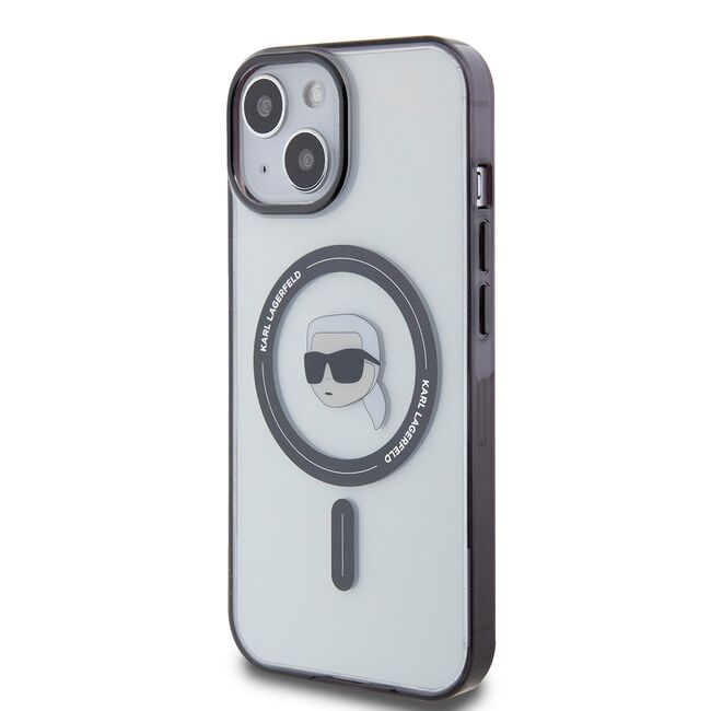 Husa pentru  iPhone 15 Karl Lagerfeld - IML MagSafe - clear black