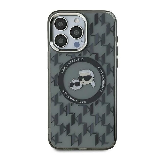 Husa pentru  iPhone 15 Karl Lagerfeld - IML MagSafe - gri