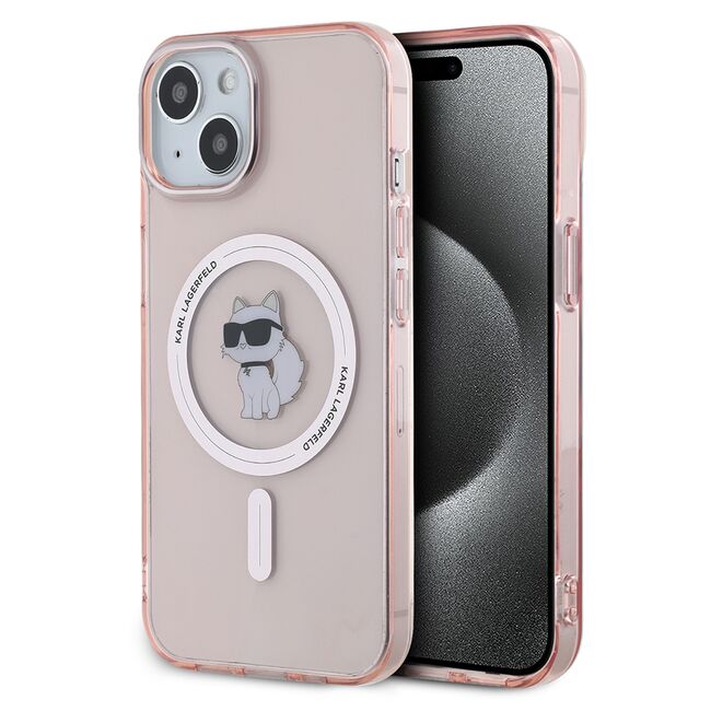 Husa pentru  iPhone 14 Karl Lagerfeld - IML MagSafe - roz