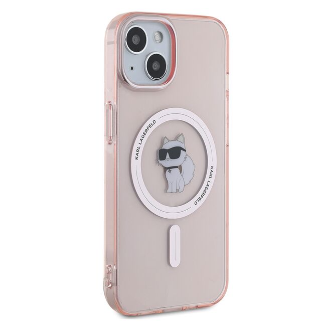 Husa pentru  iPhone 14 Karl Lagerfeld - IML MagSafe - roz