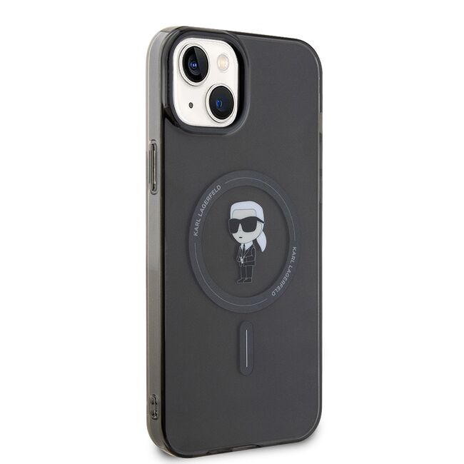 Husa pentru  iPhone 15 Plus Karl Lagerfeld - IML MagSafe - negru denim