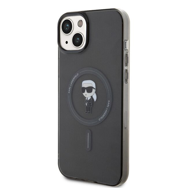 Husa pentru  iPhone 15 Plus Karl Lagerfeld - IML MagSafe - negru denim