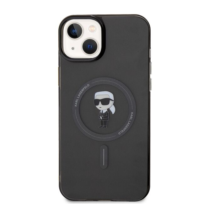Husa pentru  iPhone 15 Plus Karl Lagerfeld - IML MagSafe - negru denim