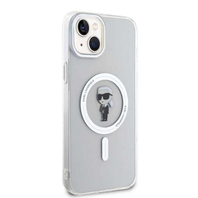 Husa pentru  iPhone 15 Plus Karl Lagerfeld - IML MagSafe - transparent negru