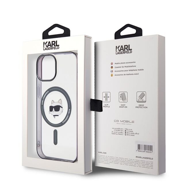 Husa pentru  iPhone 15 Plus Karl Lagerfeld - IML MagSafe - transparent