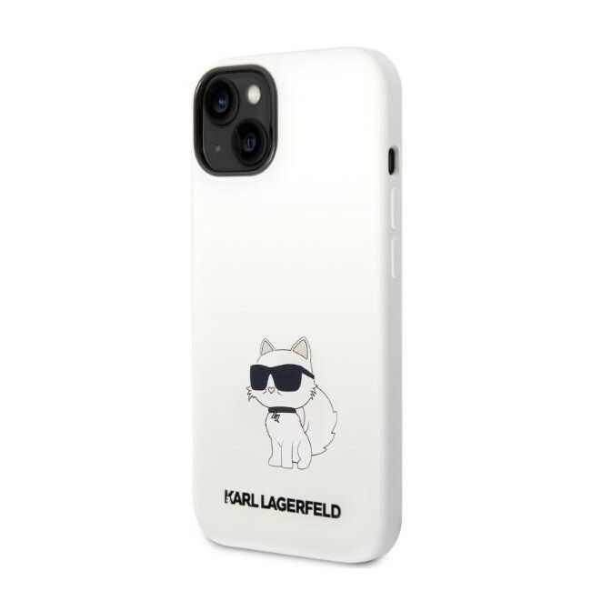 Husa pentru  iPhone 15 Plus Karl Lagerfeld - Silicone MagSafe - alb