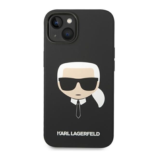 Husa pentru  iPhone 15 Plus Karl Lagerfeld - Silicone MagSafe - negru darth vader