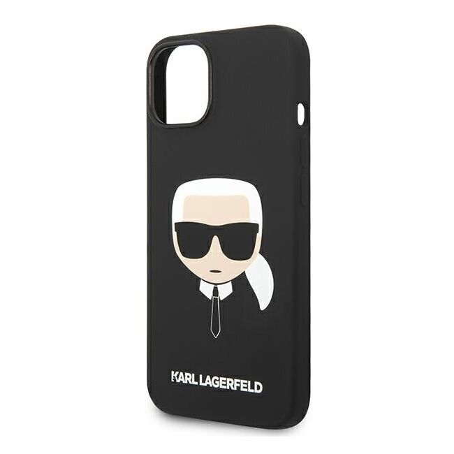 Husa pentru  iPhone 15 Plus Karl Lagerfeld - Silicone MagSafe - negru darth vader