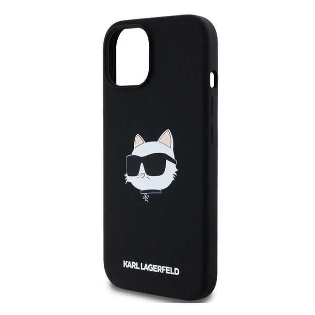 Husa pentru  iPhone 15 Plus Karl Lagerfeld - Silicone MagSafe - negru denim