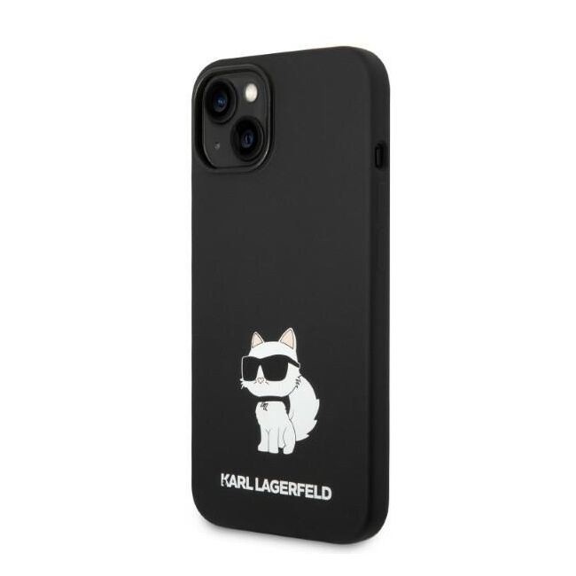 Husa pentru  iPhone 15 Plus Karl Lagerfeld - Silicone MagSafe - negru denim