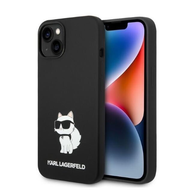 Husa pentru  iPhone 15 Plus Karl Lagerfeld - Silicone MagSafe - negru denim