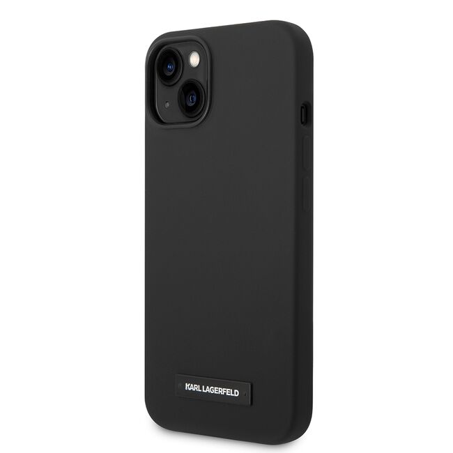 Husa pentru  iPhone 15 Plus Karl Lagerfeld - Silicone MagSafe - negru royal