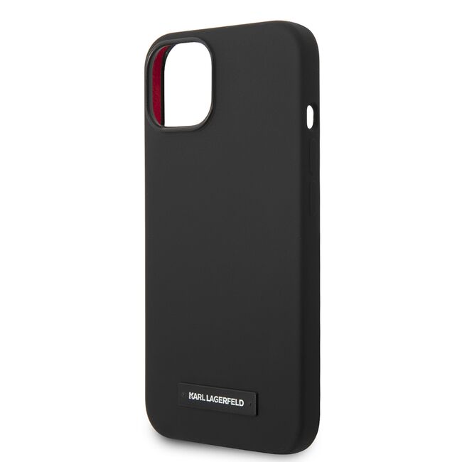 Husa pentru  iPhone 15 Plus Karl Lagerfeld - Silicone MagSafe - negru royal