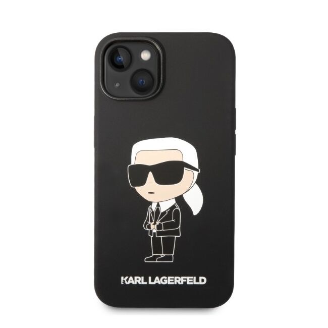 Husa pentru  iPhone 15 Plus Karl Lagerfeld - Silicone MagSafe - negru