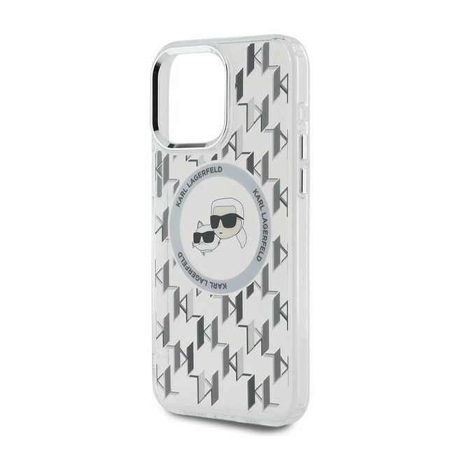 Husa pentru  iPhone 15 Pro Karl Lagerfeld - IML MagSafe - gri deschis