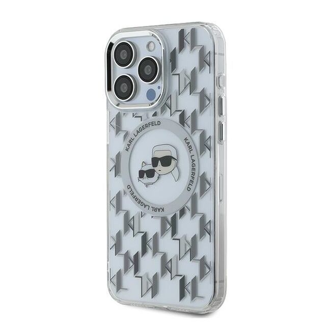 Husa pentru  iPhone 15 Pro Karl Lagerfeld - IML MagSafe - gri deschis