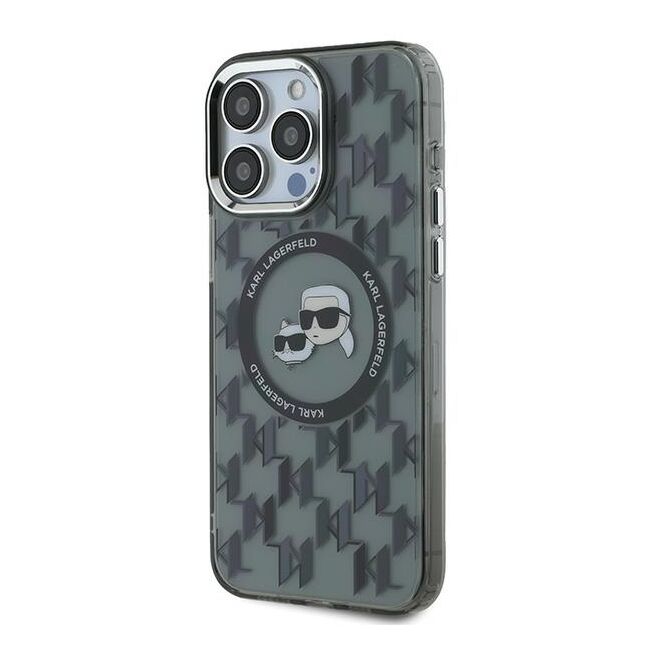 Husa pentru  iPhone 15 Pro Karl Lagerfeld - IML MagSafe - gri inchis