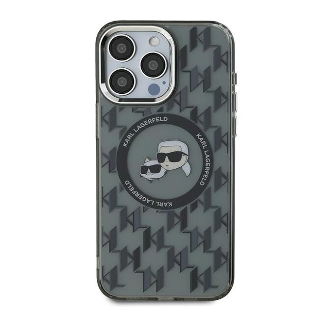 Husa pentru  iPhone 15 Pro Karl Lagerfeld - IML MagSafe - gri inchis