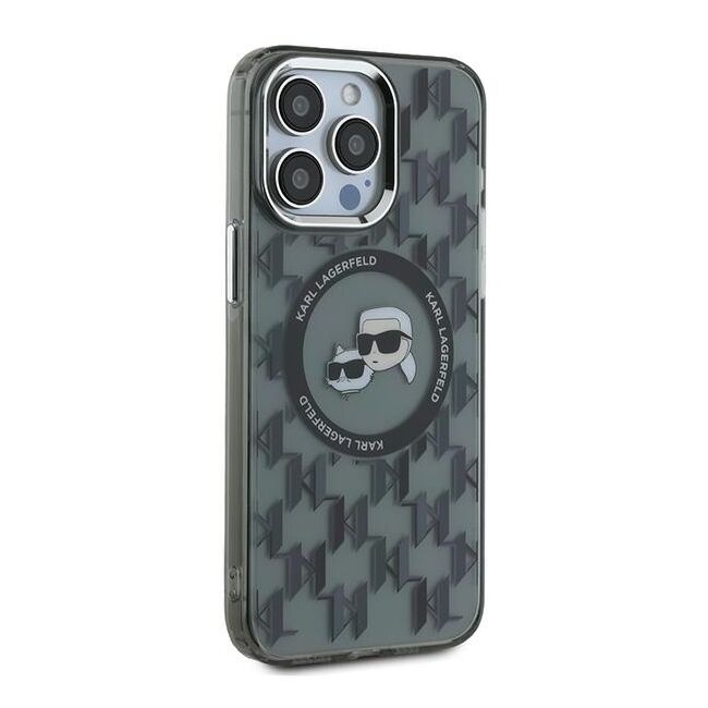 Husa pentru  iPhone 15 Pro Karl Lagerfeld - IML MagSafe - gri inchis