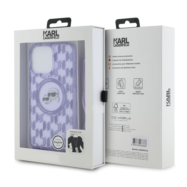 Husa pentru  iPhone 15 Pro Karl Lagerfeld - IML MagSafe - mov deschis