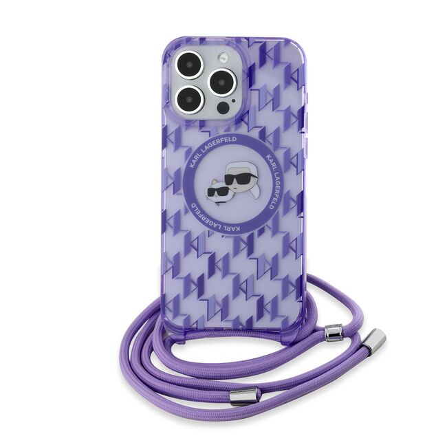 Husa pentru  iPhone 15 Pro Karl Lagerfeld - IML MagSafe - mov deschis