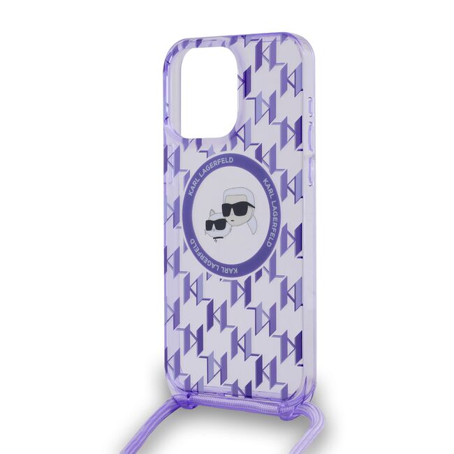 Husa pentru  iPhone 15 Pro Karl Lagerfeld - IML MagSafe - mov deschis