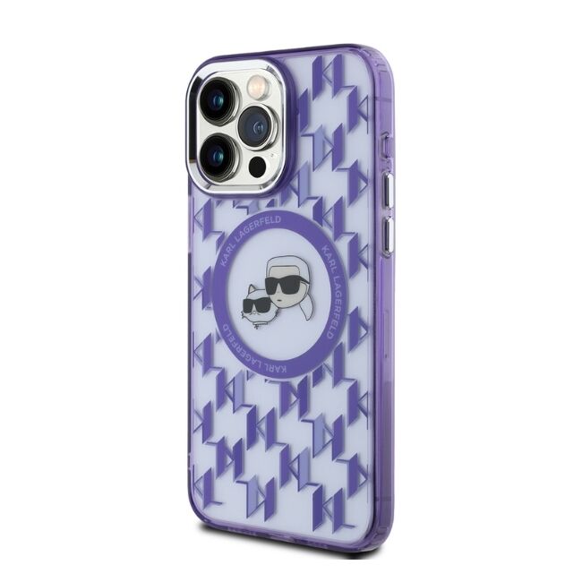 Husa pentru  iPhone 15 Pro Karl Lagerfeld - IML MagSafe - mov