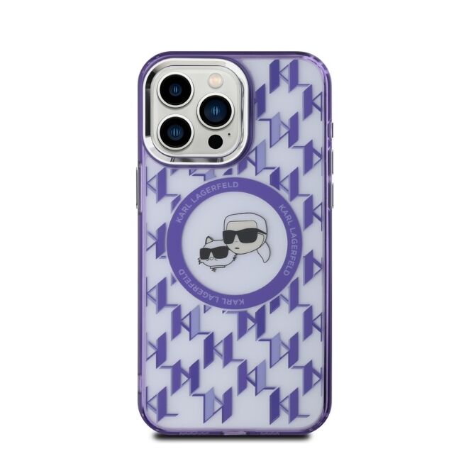Husa pentru  iPhone 15 Pro Karl Lagerfeld - IML MagSafe - mov