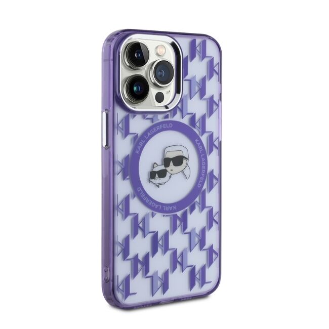 Husa pentru  iPhone 15 Pro Karl Lagerfeld - IML MagSafe - mov