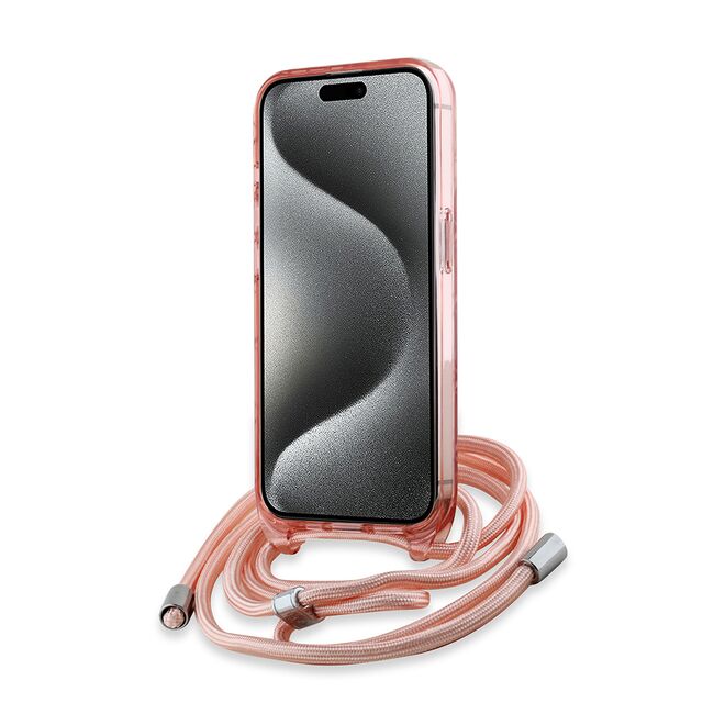 Husa pentru  iPhone 15 Pro Karl Lagerfeld - IML MagSafe - roz pudrat