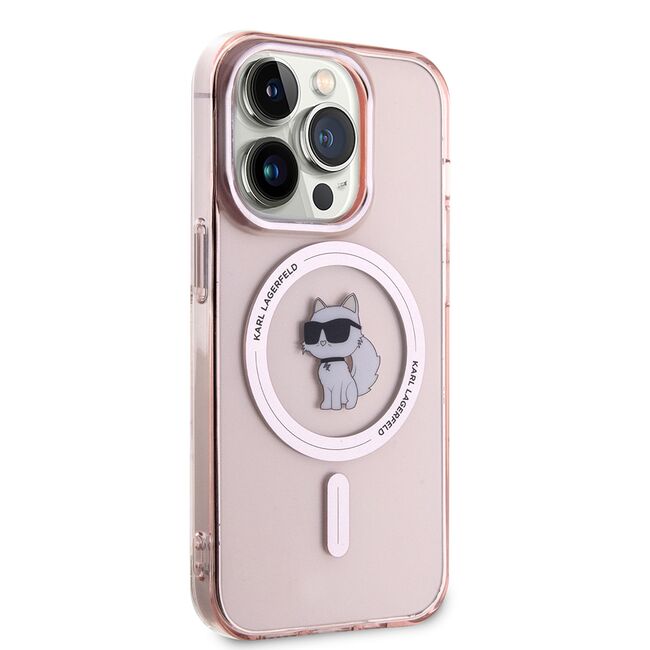 Husa pentru  iPhone 15 Pro Karl Lagerfeld - IML MagSafe - roz
