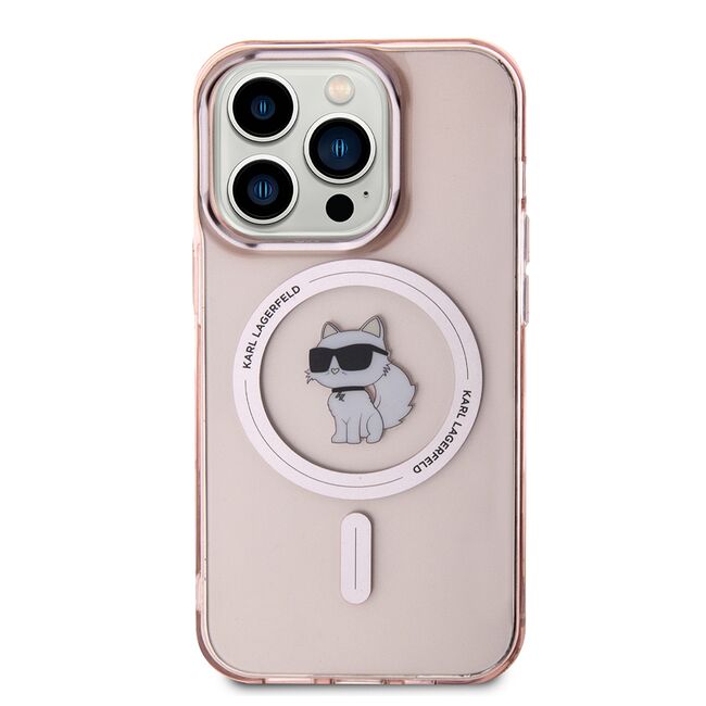Husa pentru  iPhone 15 Pro Karl Lagerfeld - IML MagSafe - roz
