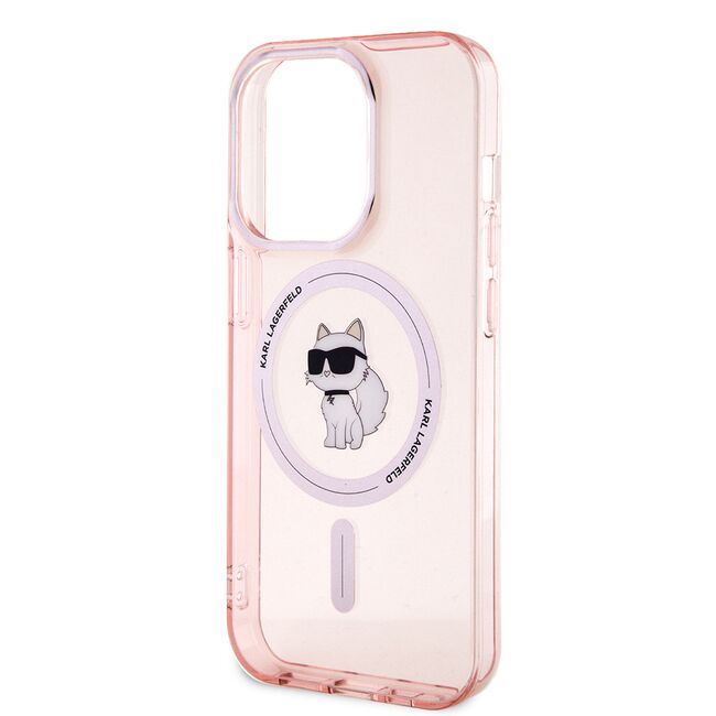 Husa pentru  iPhone 15 Pro Karl Lagerfeld - IML MagSafe - roz