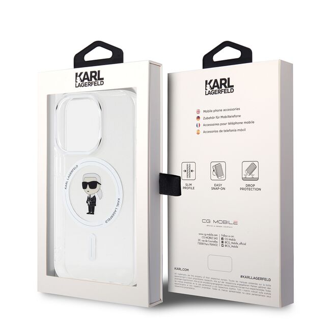 Husa pentru  iPhone 15 Pro Karl Lagerfeld - IML MagSafe - transparent
