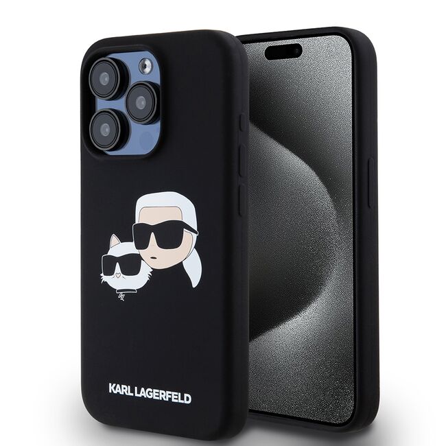 Husa pentru  iPhone 15 Pro Karl Lagerfeld - Silicone MagSafe - kaki