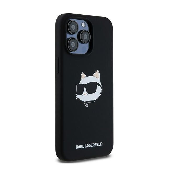 Husa pentru  iPhone 15 Pro Karl Lagerfeld - Silicone MagSafe - negru denim