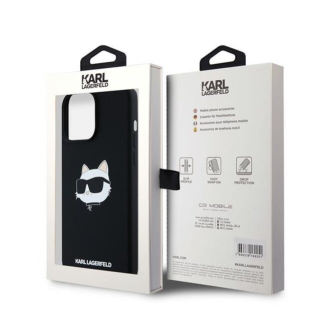 Husa pentru  iPhone 15 Pro Karl Lagerfeld - Silicone MagSafe - negru denim