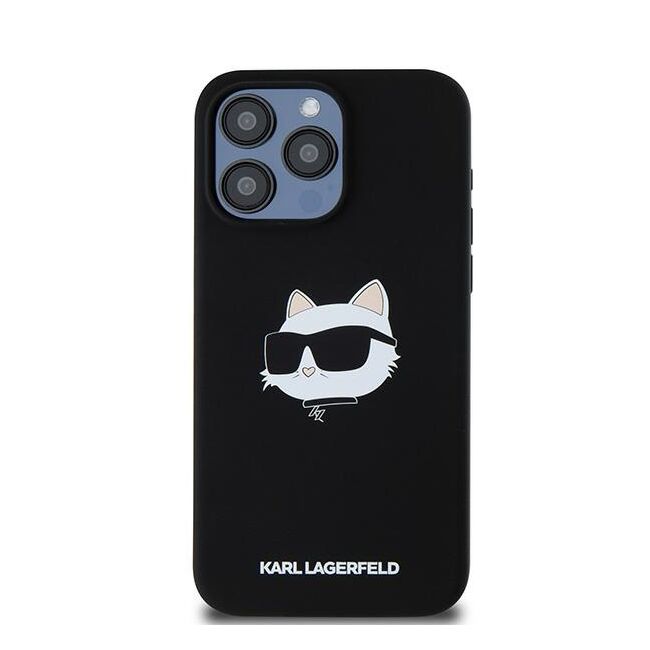 Husa pentru  iPhone 15 Pro Karl Lagerfeld - Silicone MagSafe - negru denim