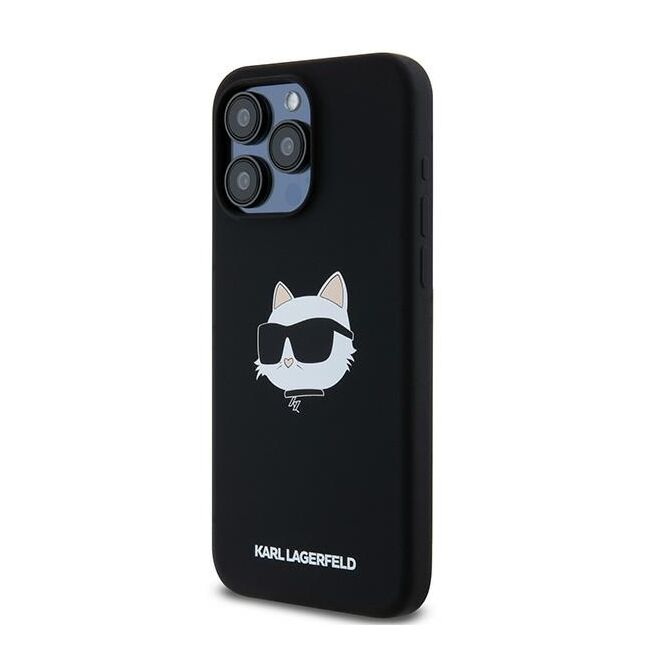Husa pentru  iPhone 15 Pro Karl Lagerfeld - Silicone MagSafe - negru denim