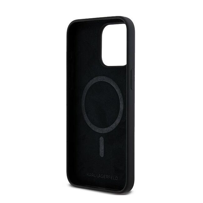 Husa pentru  iPhone 15 Pro Karl Lagerfeld - Silicone MagSafe - negru denim