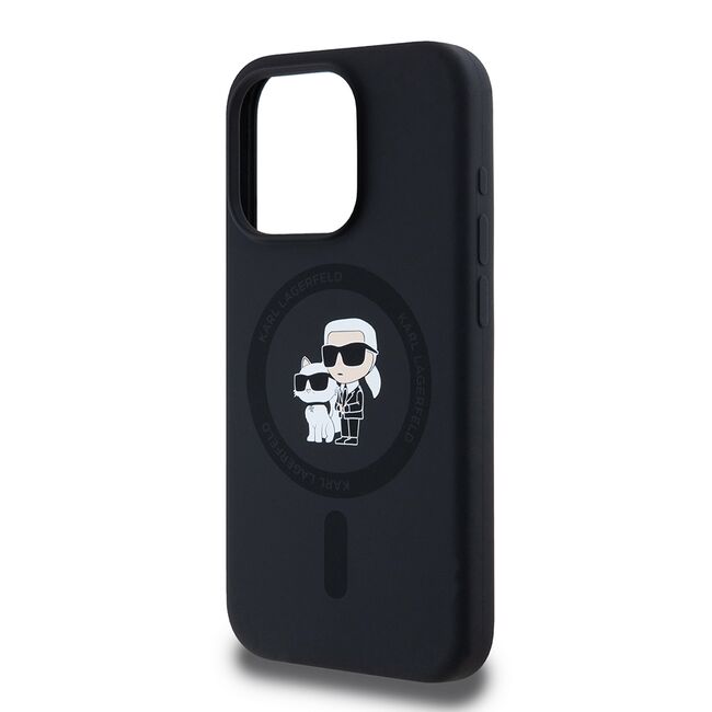 Husa pentru  iPhone 15 Pro Karl Lagerfeld - Silicone MagSafe - negru
